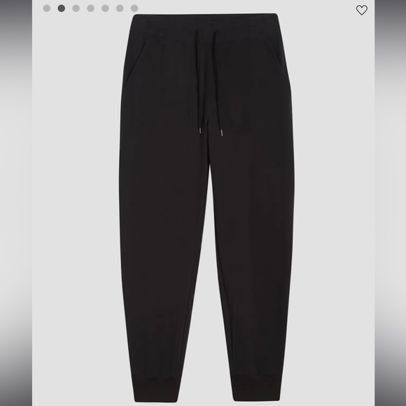 Universal Standard Black Heather Brushed Terry Drawstring Jogger - 2XS (6-8) - Picture 4 of 7